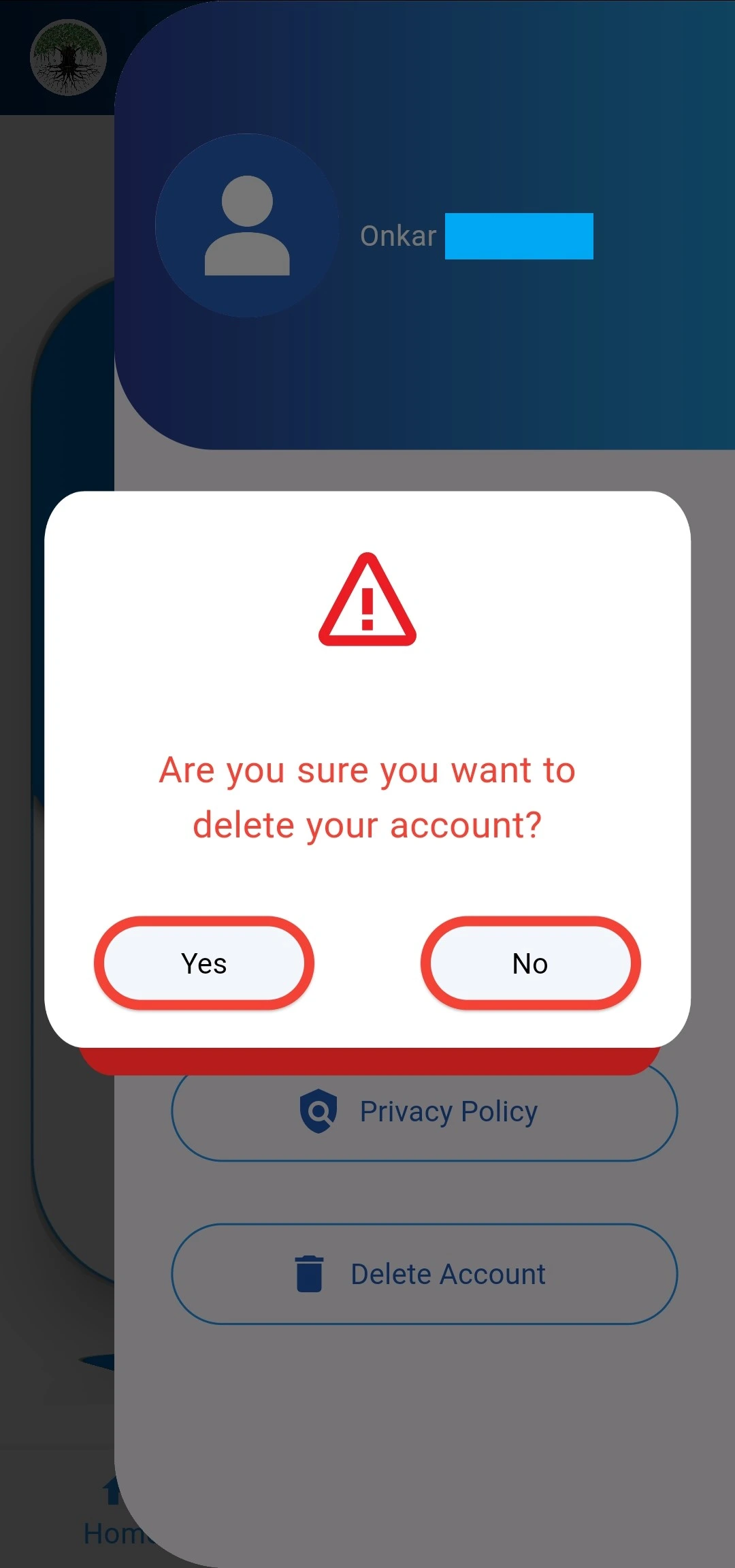 Delete Account